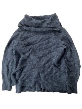 DKNY JEANS Sweater Womens XL Gray Pullover Cowl Neck Chunky-Knit Acrylic Wool